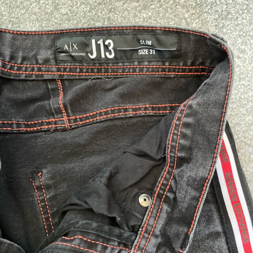 Armani Exchange Men's Dark Gray Slim Jeans